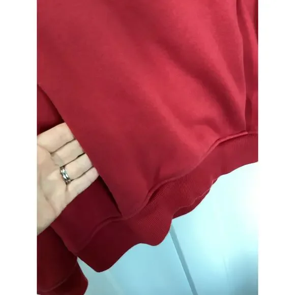 Athleta Women's Clover Berry Cozy Karma Hooded Sweatshirt Maroon Size Medium - Picture 5 of 11